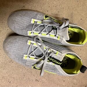 Gray and Neon Green Athletic Shoes Nike Vapermax